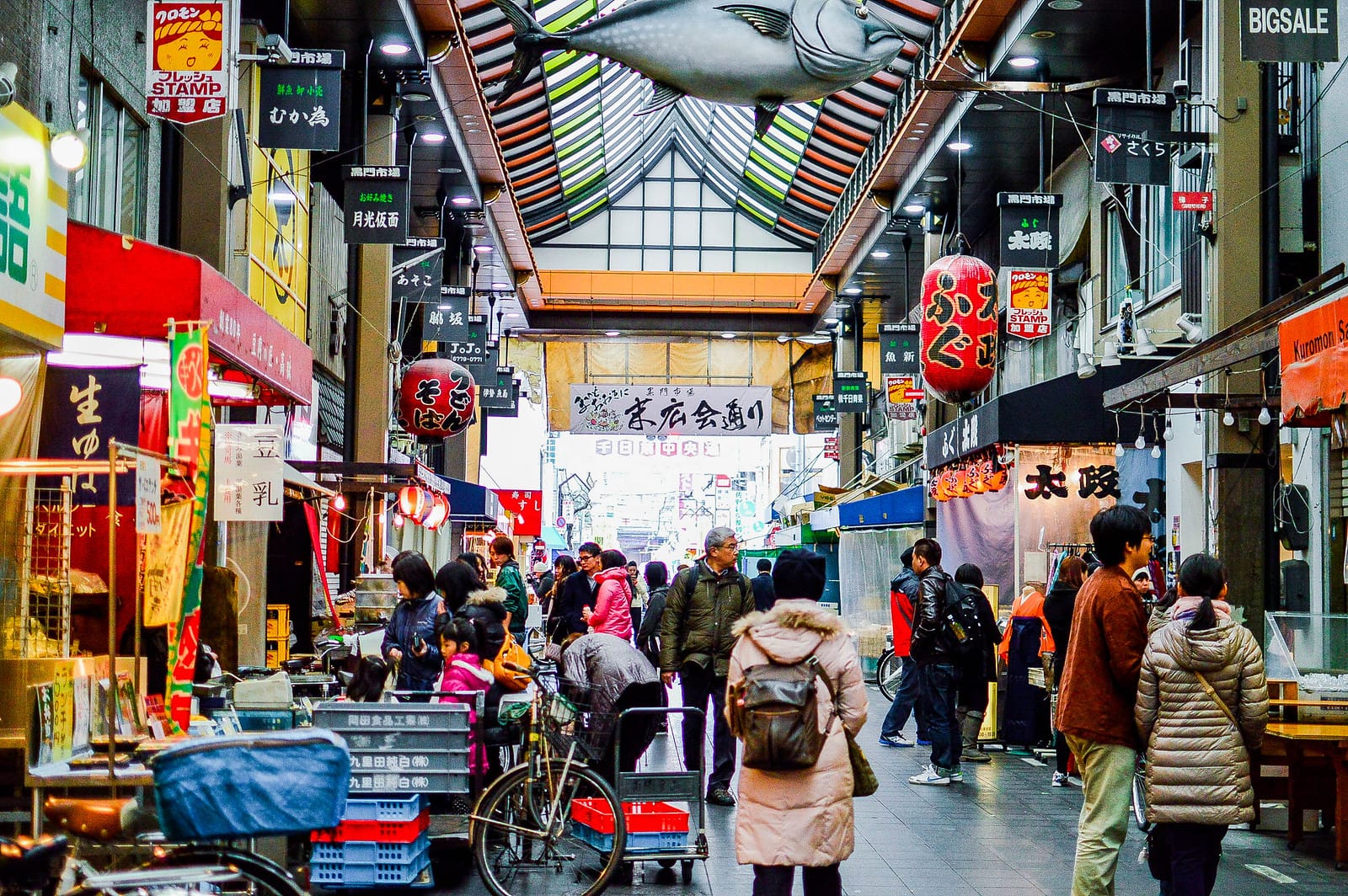 best things to do in Osaka - Kuromon Ichiba Market