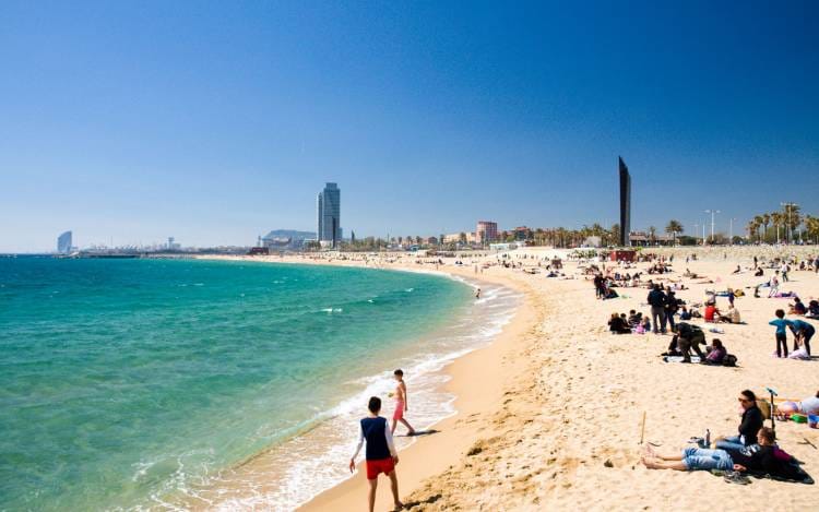 most visited beaches in the world - Barcelona Spain
