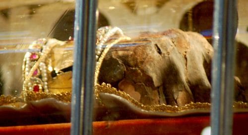 The mummified hand of St. Stephen at St. Stephen Basilica On Display