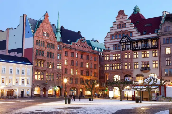 Evening time in old town Malmö.