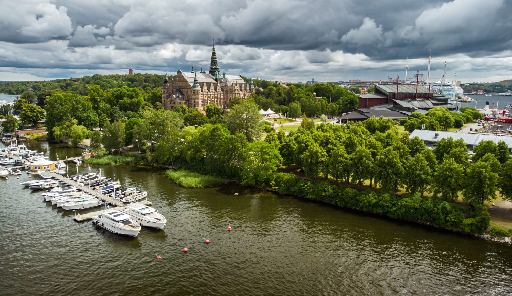 View of Djurgården Island in Stockholm