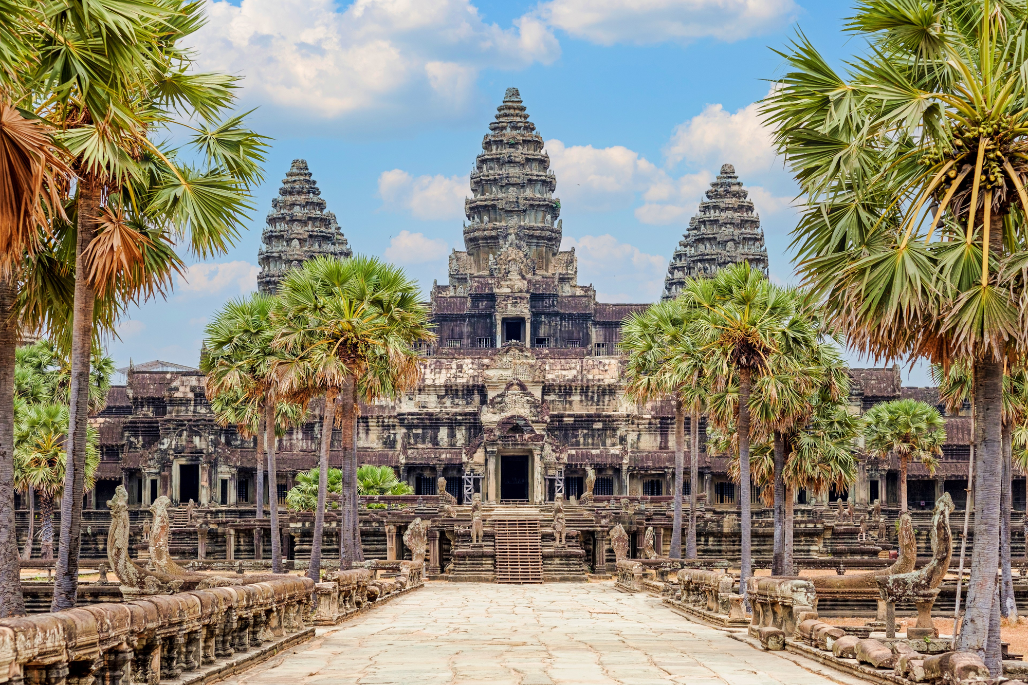 Temple complex Angkor wat in Cambodia.