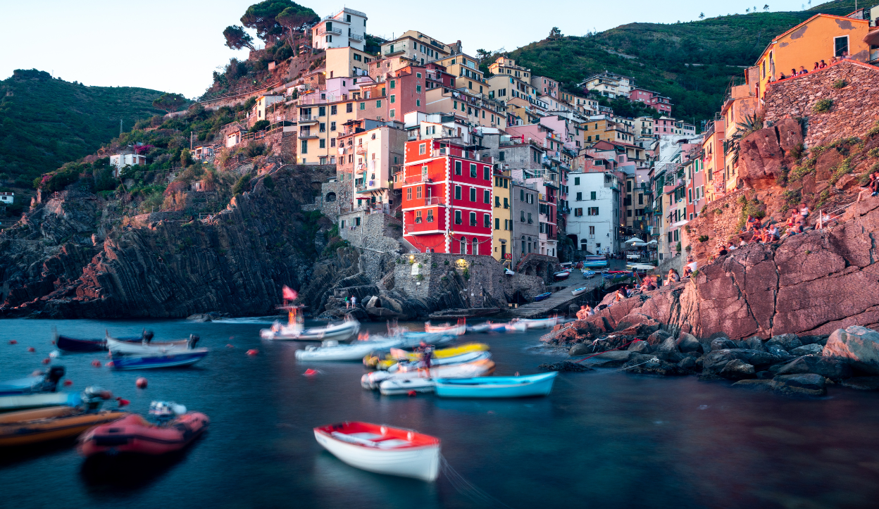Cinque Terre buildings on the cliff side