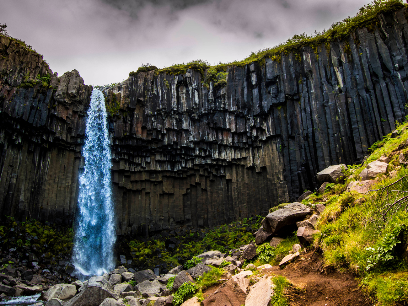 Svartifoss waterfall in Vatnajökull National Park