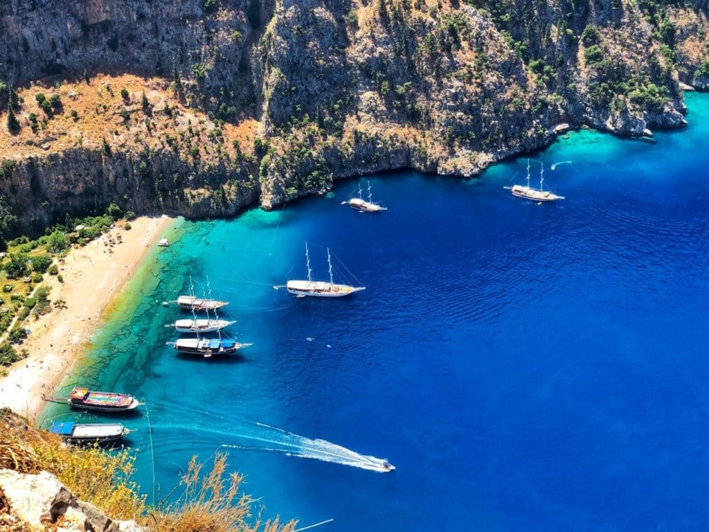 Butterfly Valley Beach in Turkey in Turkey