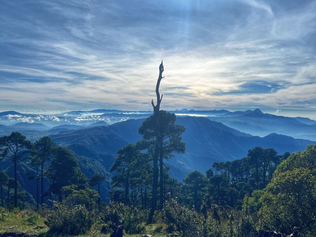 Mountain view at Volcan Tajumulco National Park.