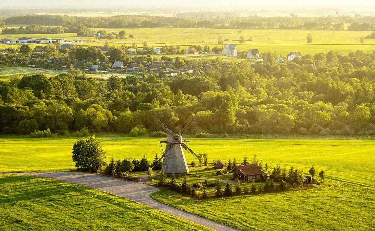 A large windmill in Belarus