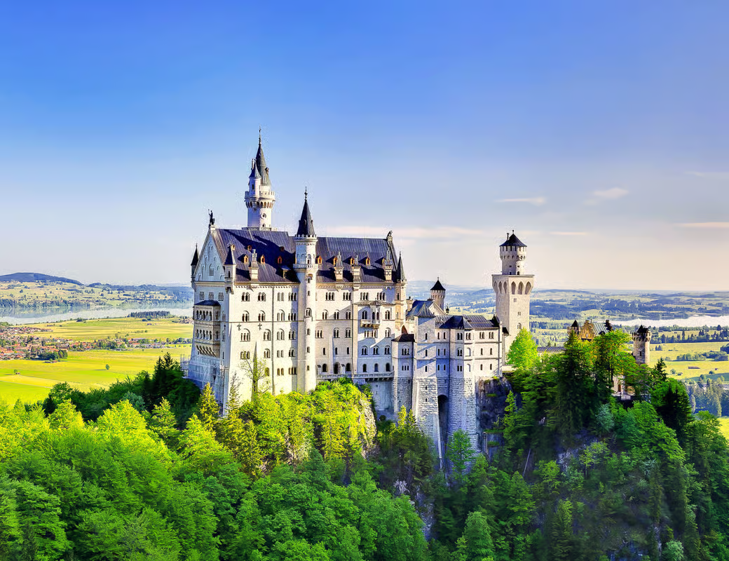A beautiful white castle in Germany.