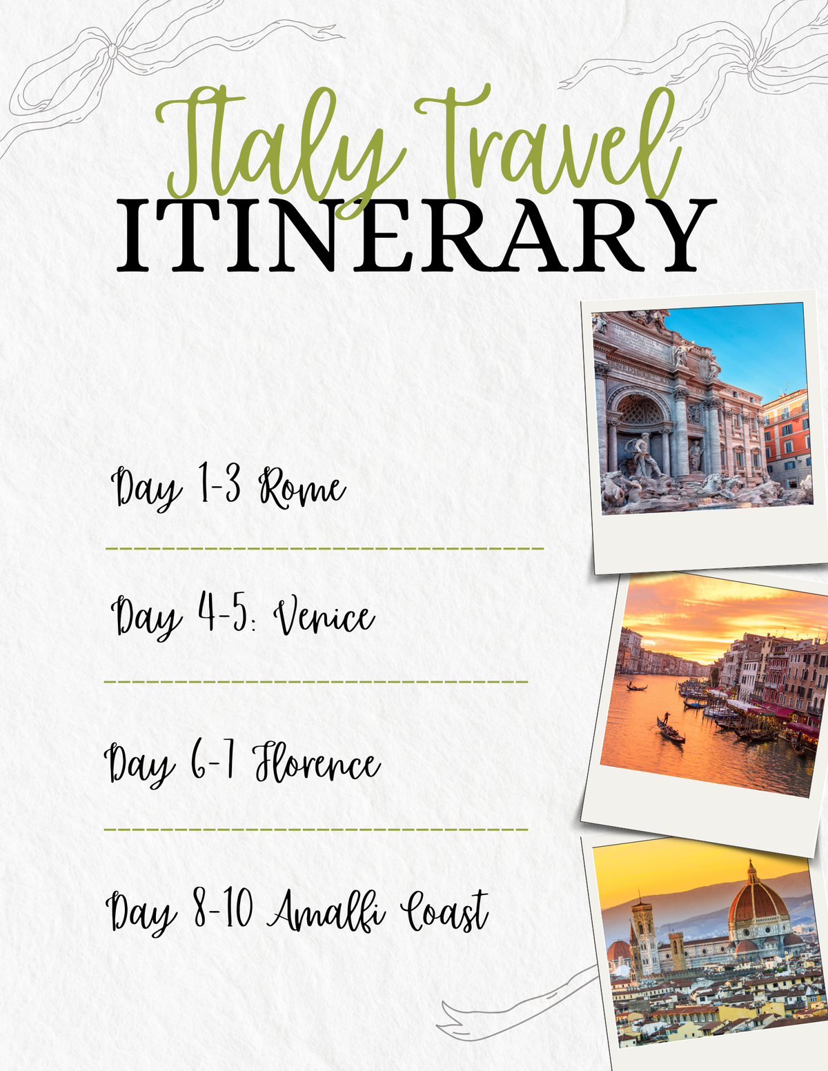 10 Day Italy Itinerary for First-Time Travelers (With Travel Routes & Tips)
