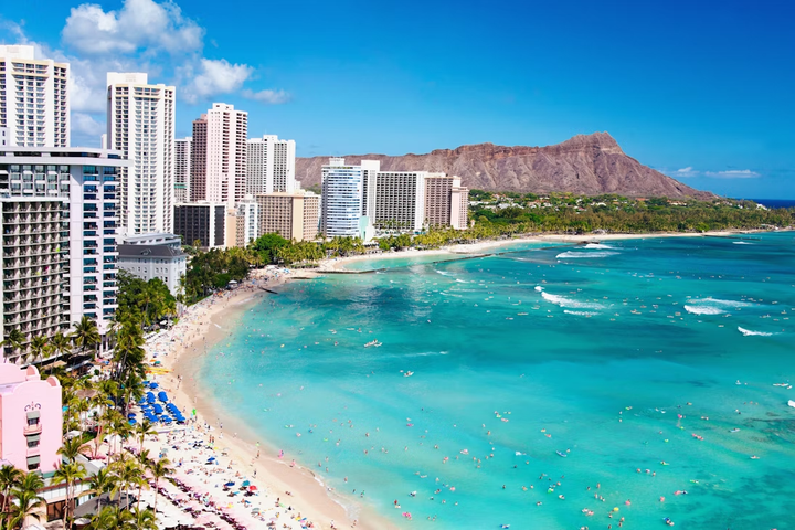 Waikiki Beach in Honolulu, Hawaii 