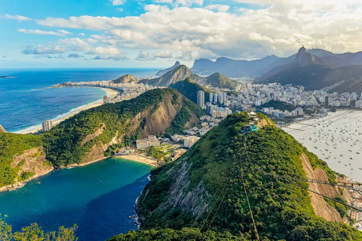Rio de Janiero, Brazil - sugarloaf mountain ariel view.