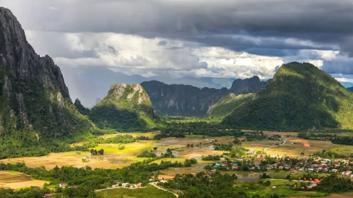 Mountain village in Laos.