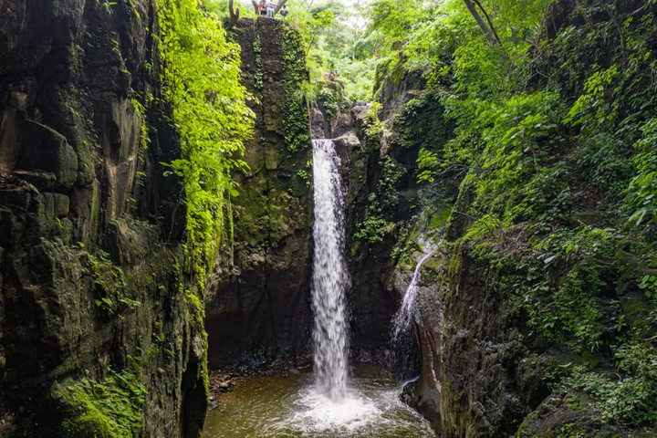 A small waterfall in the jungles of El Salvador.