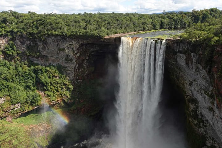 A large waterfall in Guyana